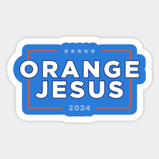 Orange Jesus Sticker